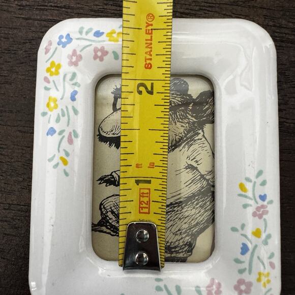 Two Vtg Mini Intercraft Picture Frames Japan Floral Ceramic Easel Back Cottage - Picture 9 of 16